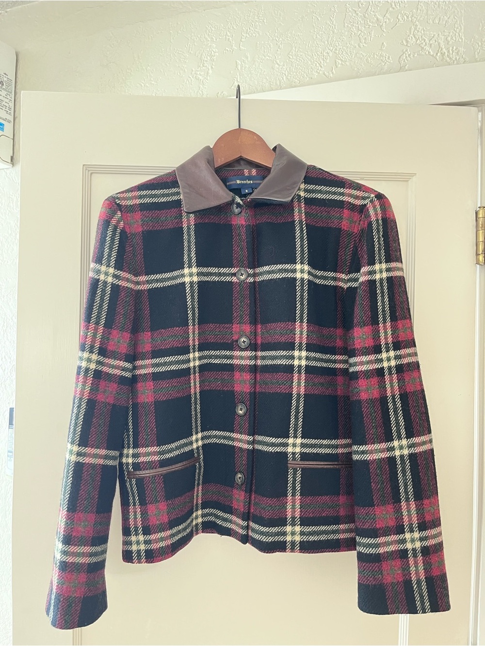 Vintage plaid wool jacket